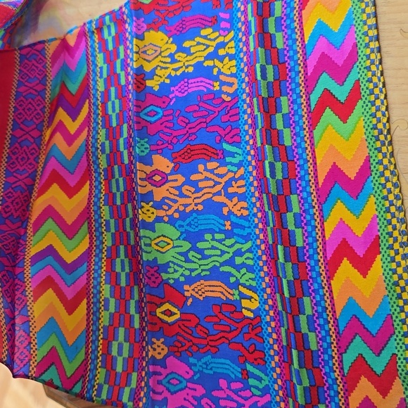 Colourful Patterned Vintage Scarf - Picture 4 of 6
